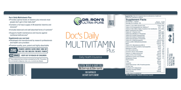 Doc's Daily Multi, 180 capsules - Image 3